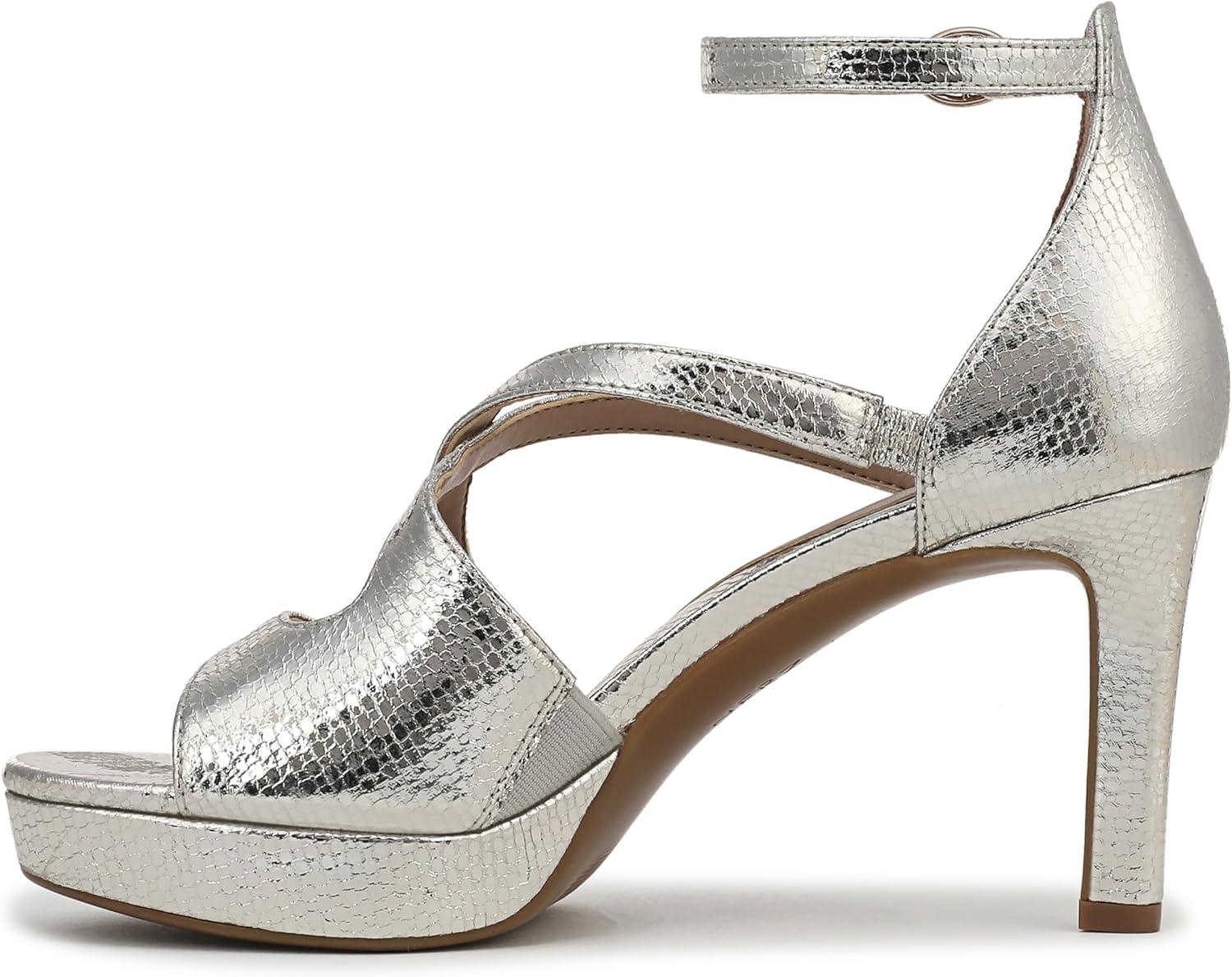 imageNaturalizer Womens Alicia Heeled SandalSilver Sand Faux Leather