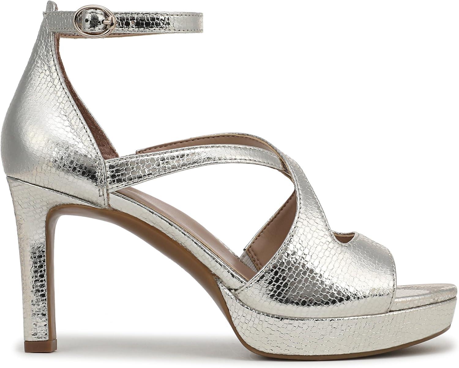 imageNaturalizer Womens Alicia Heeled SandalSilver Sand Faux Leather