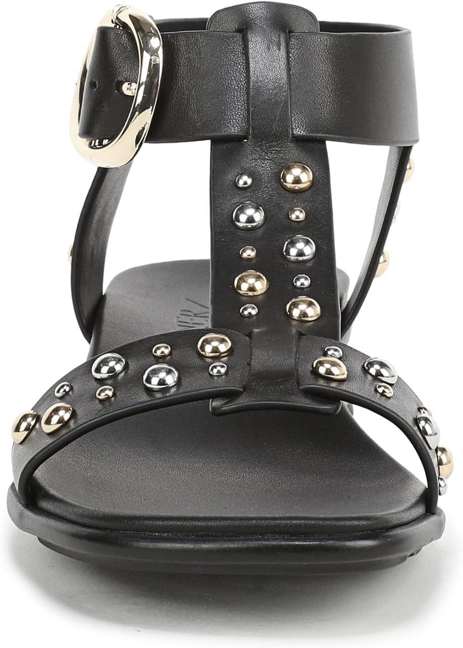 imageNaturalizer Womens Brandy Flat SandalBlack Studded Leather