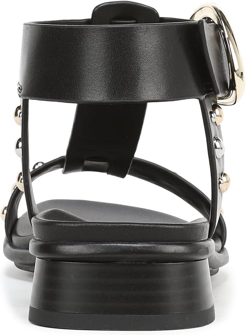 imageNaturalizer Womens Brandy Flat SandalBlack Studded Leather