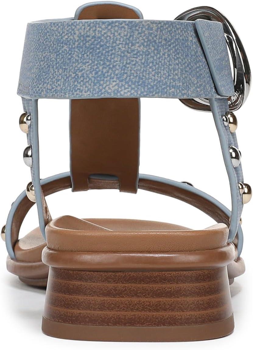 imageNaturalizer Womens Brandy Flat SandalDenim Blue Studded Nubuck