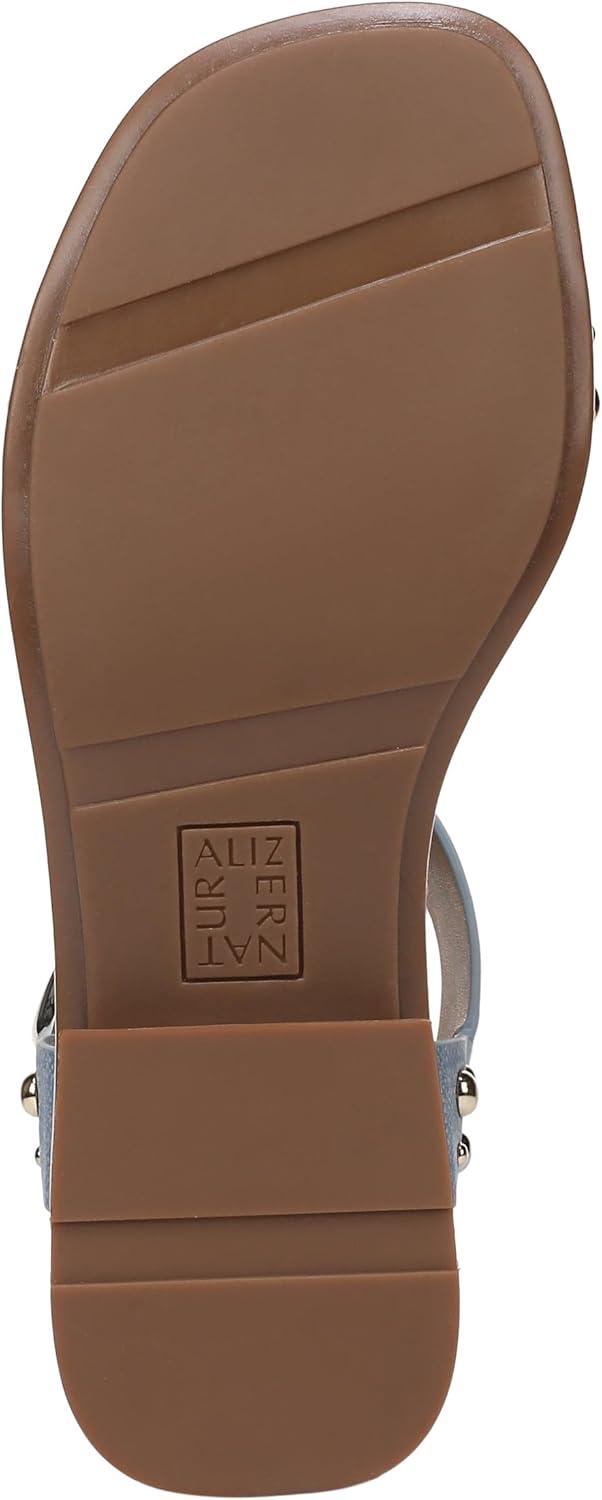 imageNaturalizer Womens Brandy Flat SandalDenim Blue Studded Nubuck