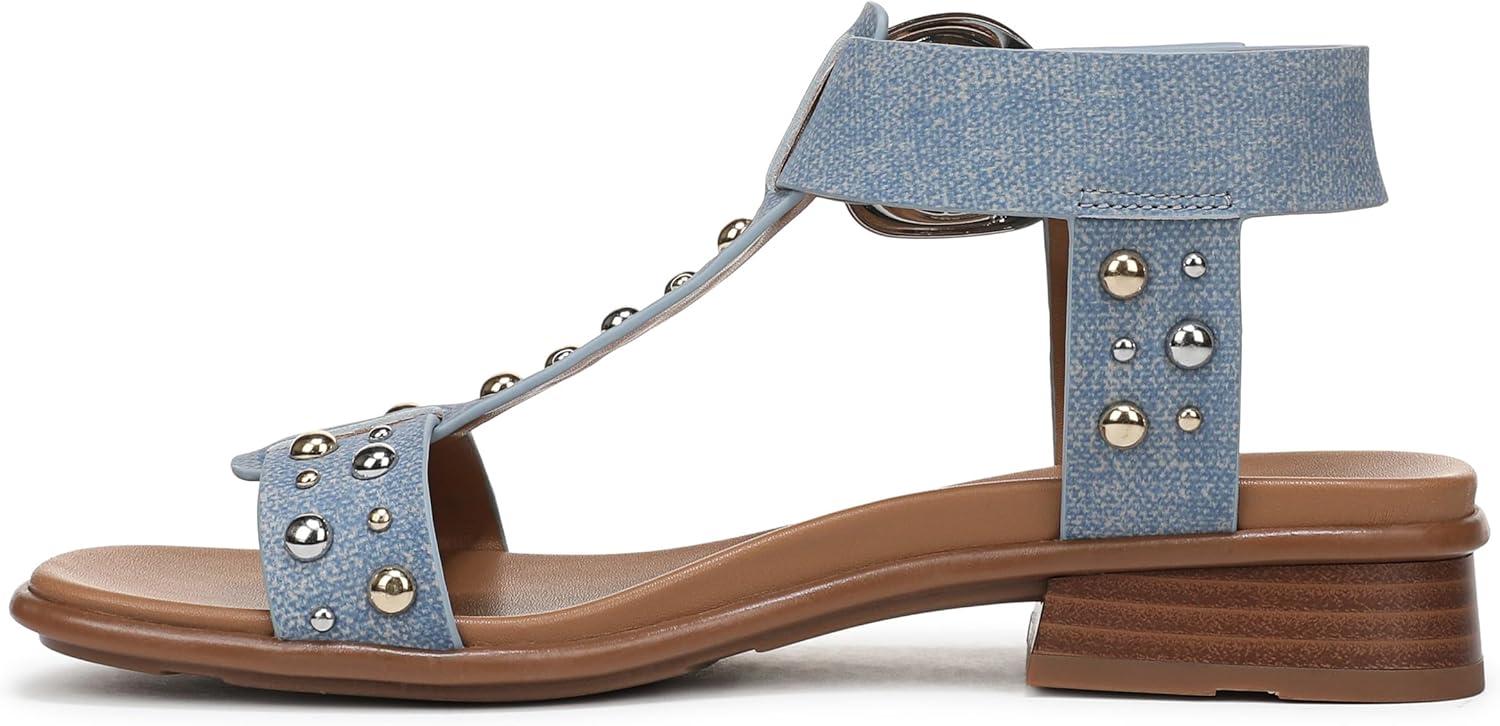 imageNaturalizer Womens Brandy Flat SandalDenim Blue Studded Nubuck