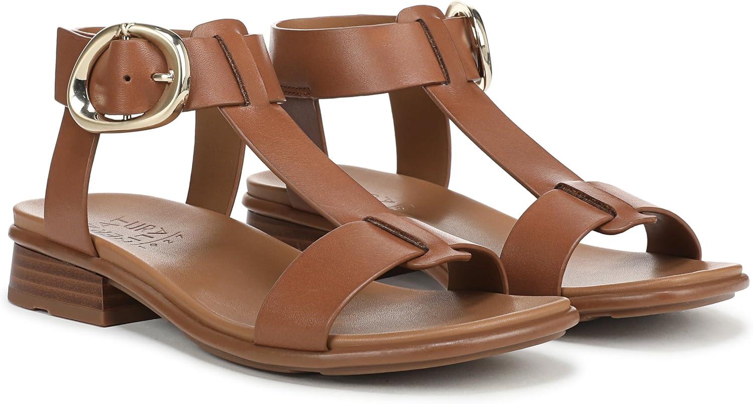 imageNaturalizer Womens Brandy Flat SandalEnglish Tea Brown Leather