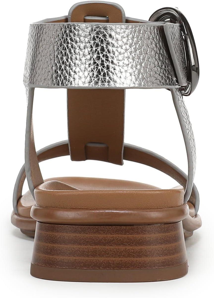 imageNaturalizer Womens Brandy Flat SandalSoft Pewter Silver Leather