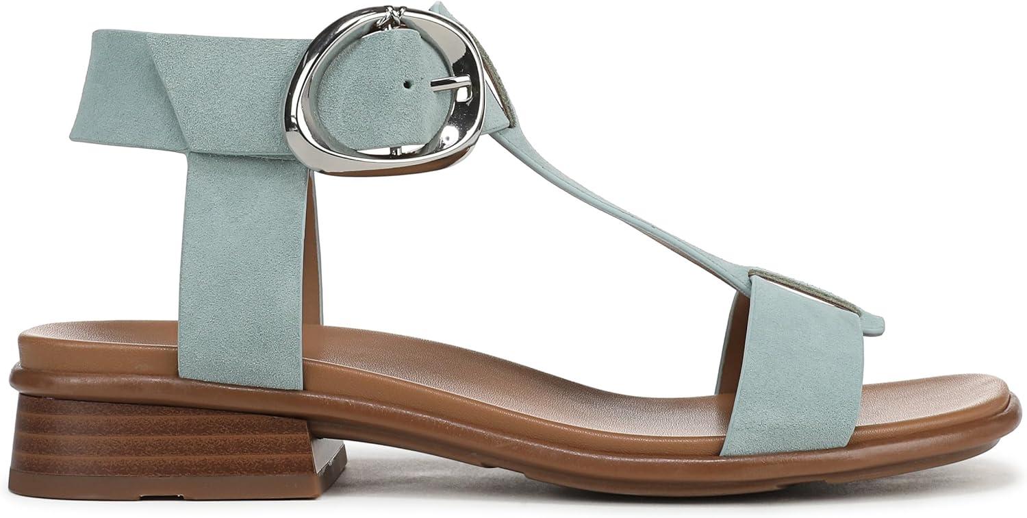 imageNaturalizer Womens Brandy Flat SandalSpring Clover Green Suede