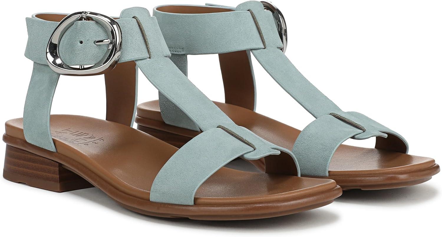 imageNaturalizer Womens Brandy Flat SandalSpring Clover Green Suede