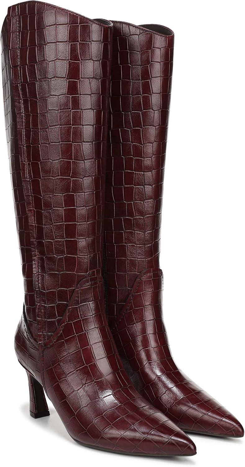 imageNaturalizer Womens Emily Knee High BootCranberry Red Croco Leather