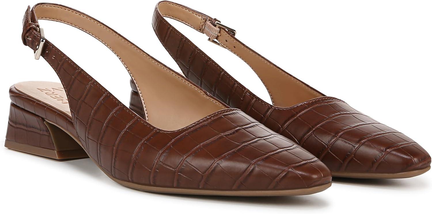 imageNaturalizer Womens Ginger Snip Toe Slingbacks PumpBrown Croco