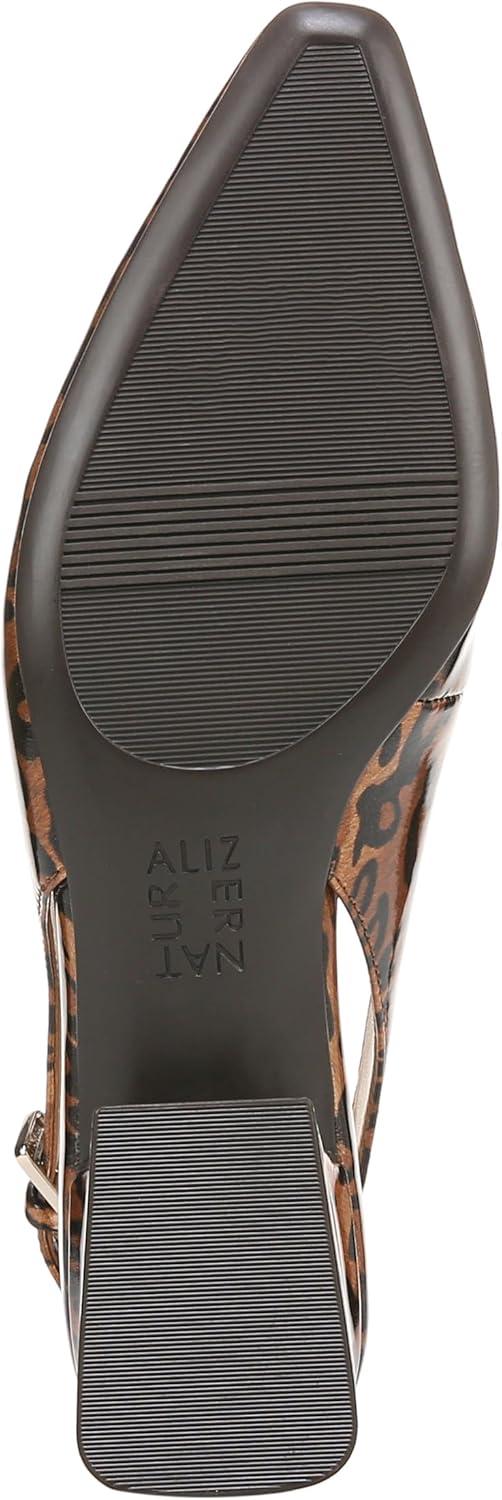 imageNaturalizer Womens Ginger Snip Toe Slingbacks PumpCheetah Patent Brown