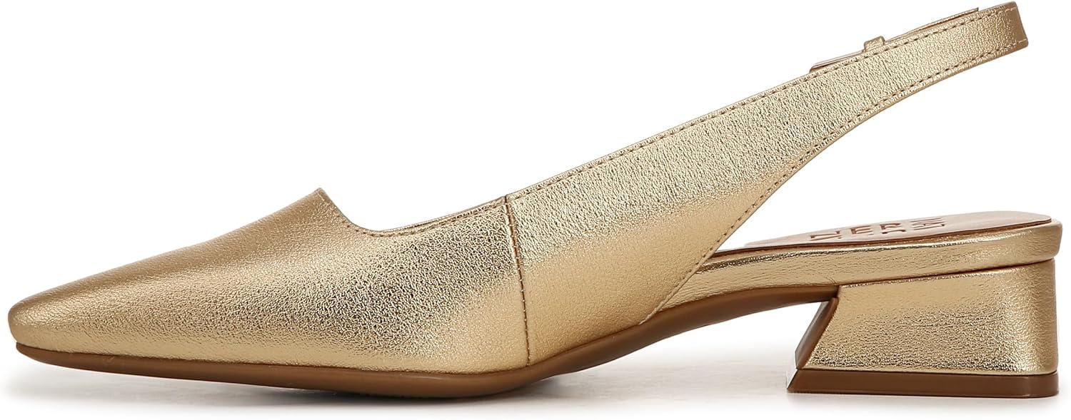 imageNaturalizer Womens Ginger Snip Toe Slingbacks PumpDark Gold Metallic