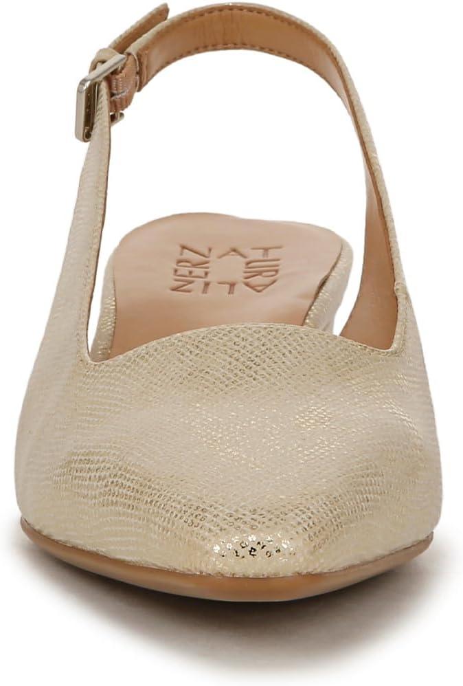 imageNaturalizer Womens Ginger Snip Toe Slingbacks PumpGold Lizard Metallic