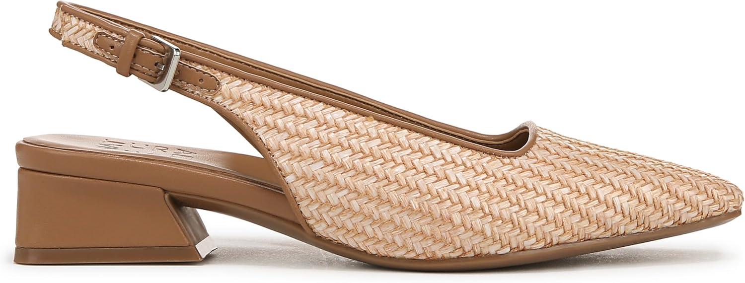 imageNaturalizer Womens Ginger Snip Toe Slingbacks PumpPearl Straw Tan