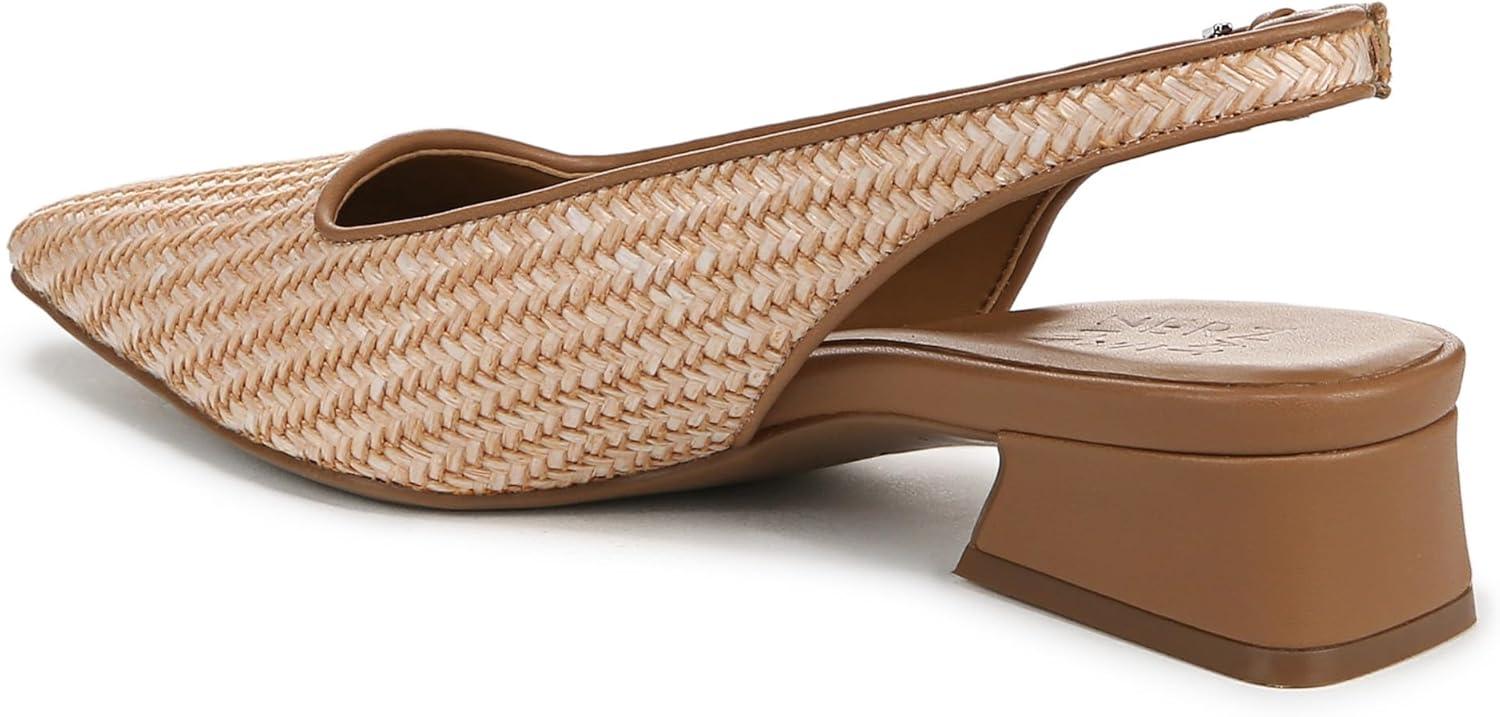 imageNaturalizer Womens Ginger Snip Toe Slingbacks PumpPearl Straw Tan