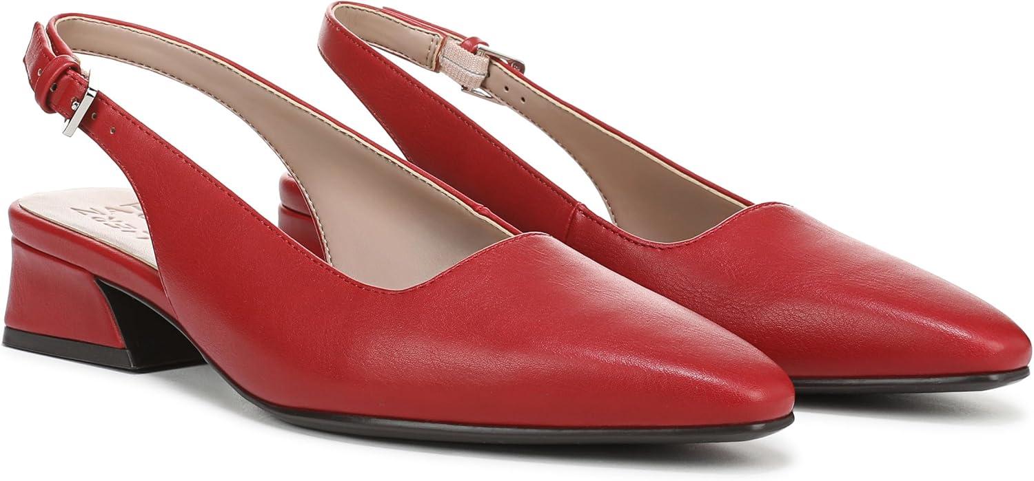 imageNaturalizer Womens Ginger Snip Toe Slingbacks PumpRed Faux Leather