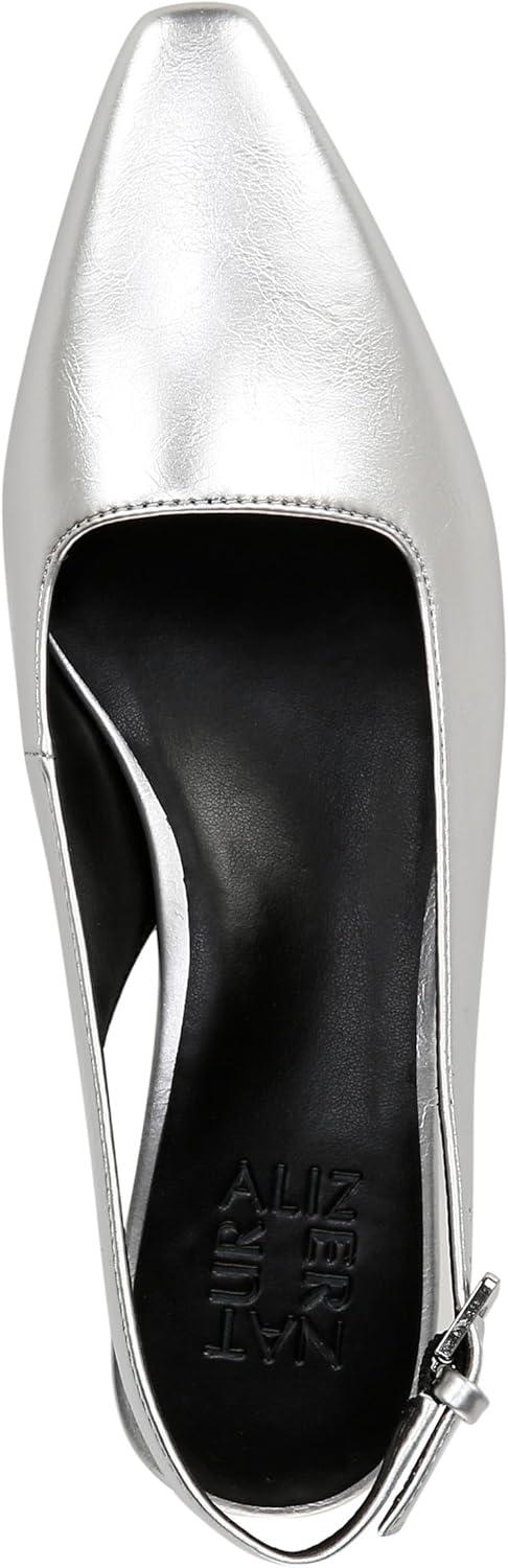 imageNaturalizer Womens Ginger Snip Toe Slingbacks PumpSilver Metallic
