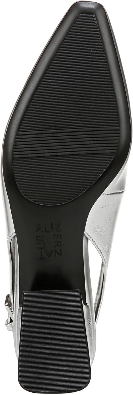 imageNaturalizer Womens Ginger Snip Toe Slingbacks PumpSilver Metallic