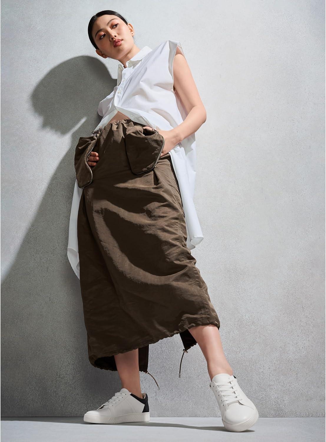 imageNaturalizer Womens Neela Lace Up SneakerWhiteBlack Faux Leather