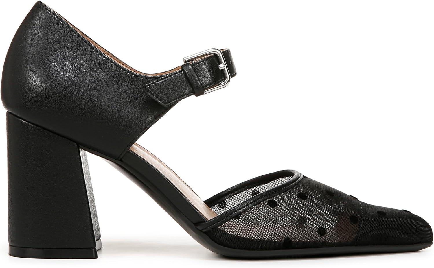 imageNaturalizer Womens Pixie PumpBlack Mesh Polka Dot