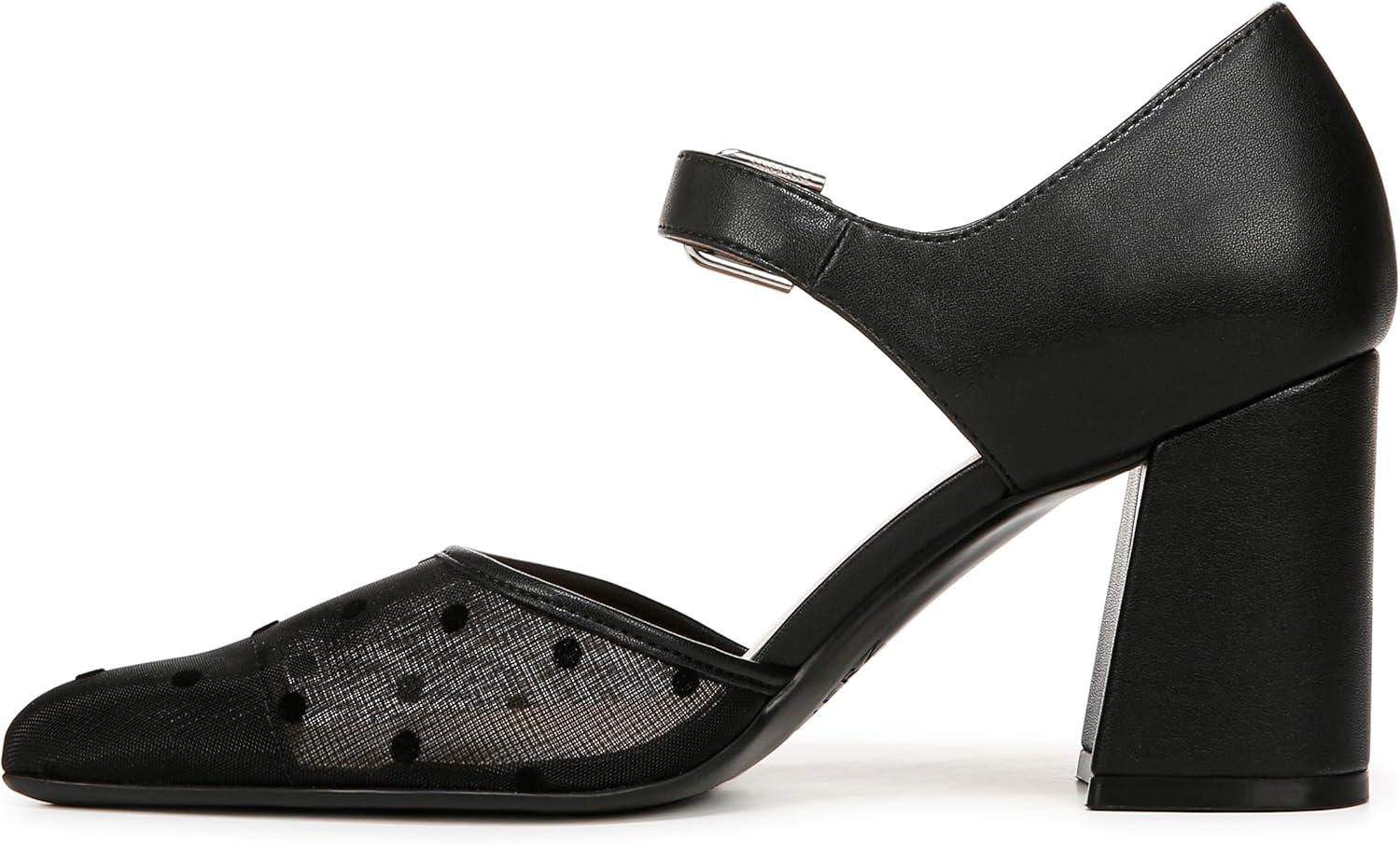 imageNaturalizer Womens Pixie PumpBlack Mesh Polka Dot