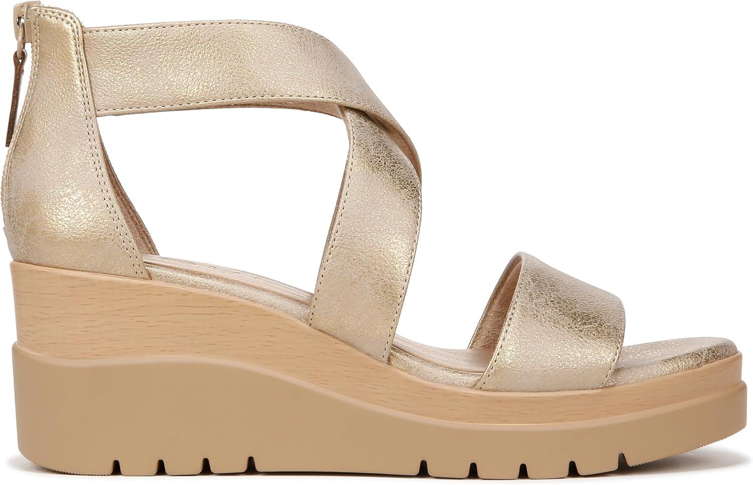 imageNaturalizer Womens Soul Goodtimes Wedge SandalGold Faux Leather