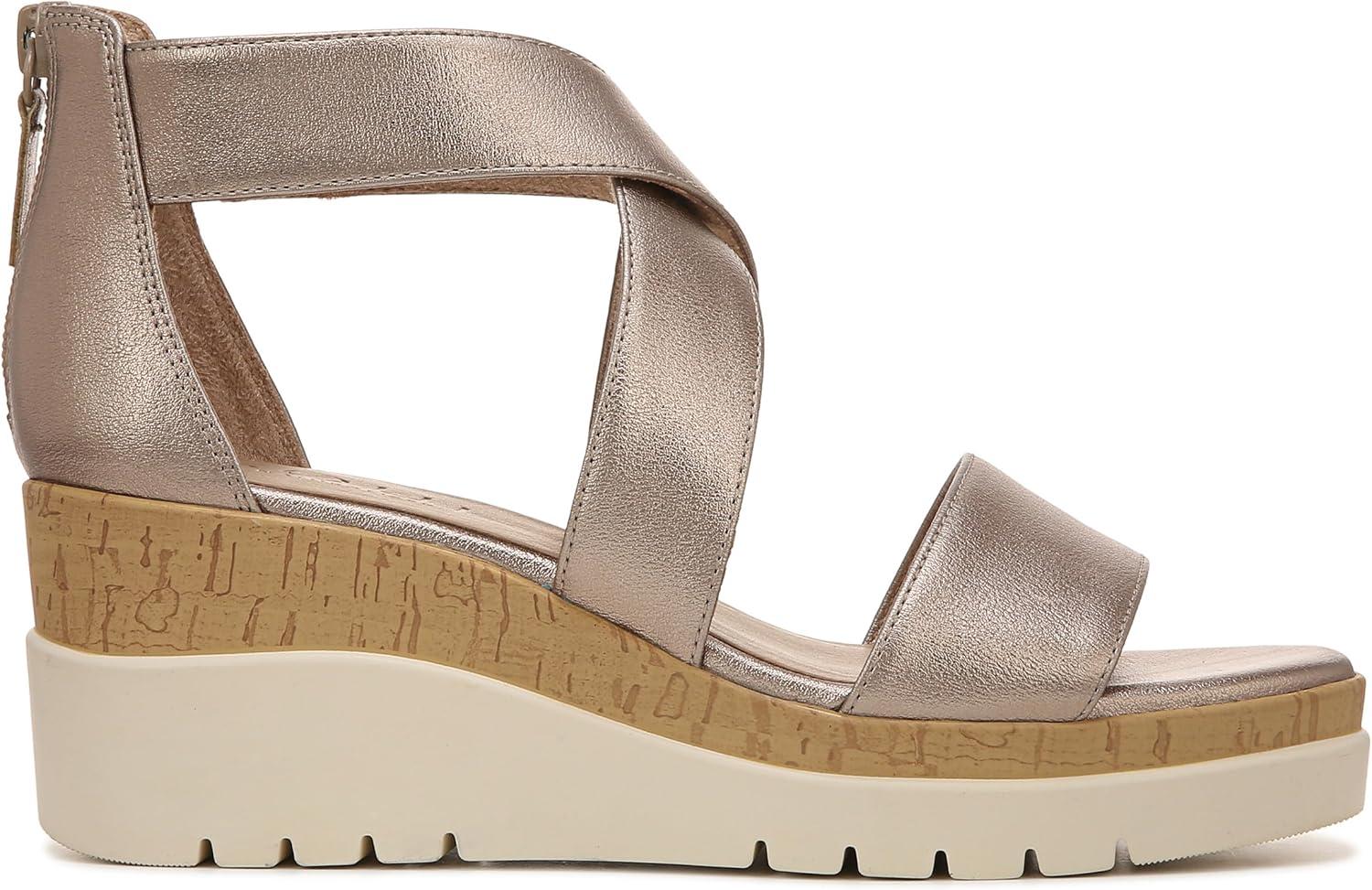 imageNaturalizer Womens Soul Goodtimes Wedge SandalWarm Silver Synthetic