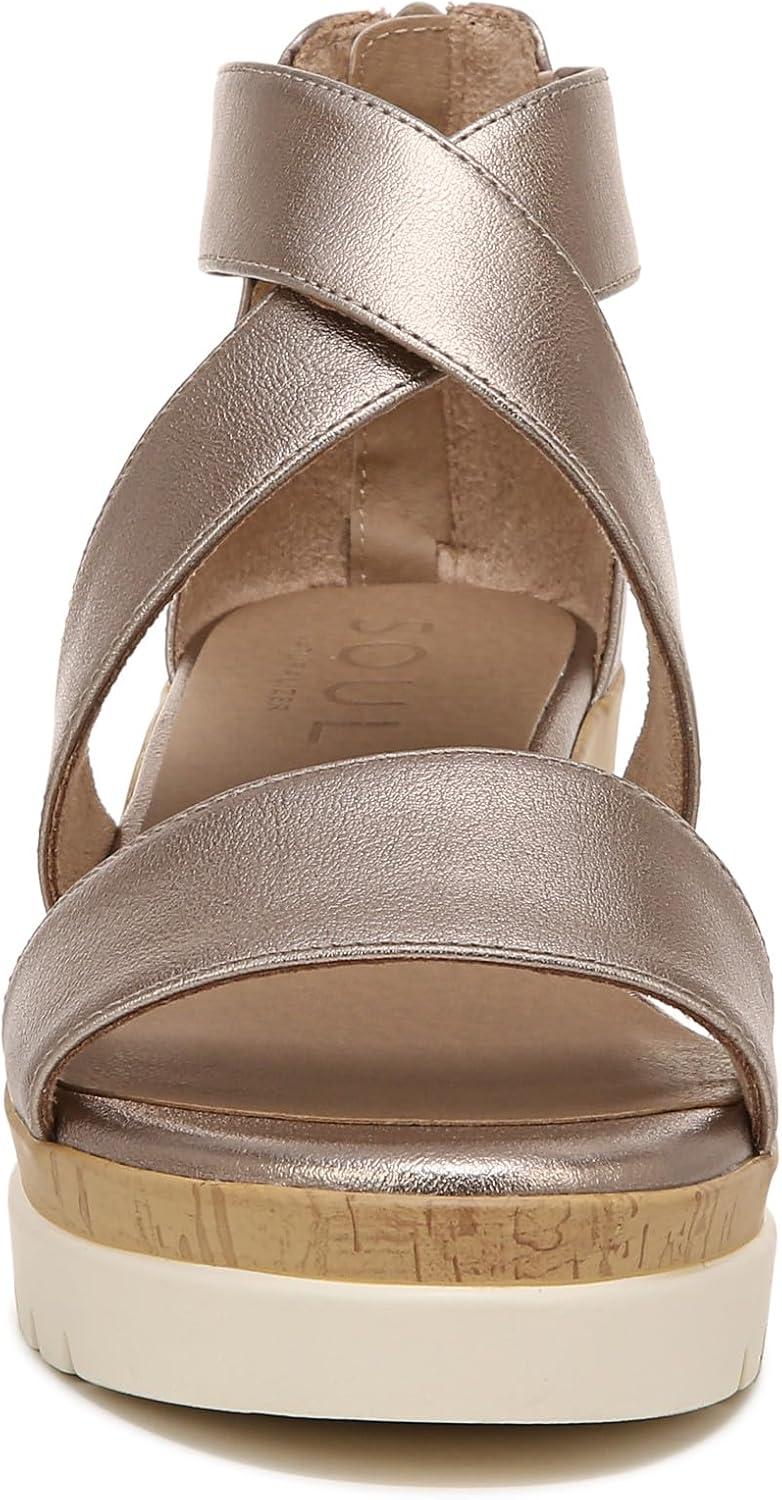 imageNaturalizer Womens Soul Goodtimes Wedge SandalWarm Silver Synthetic