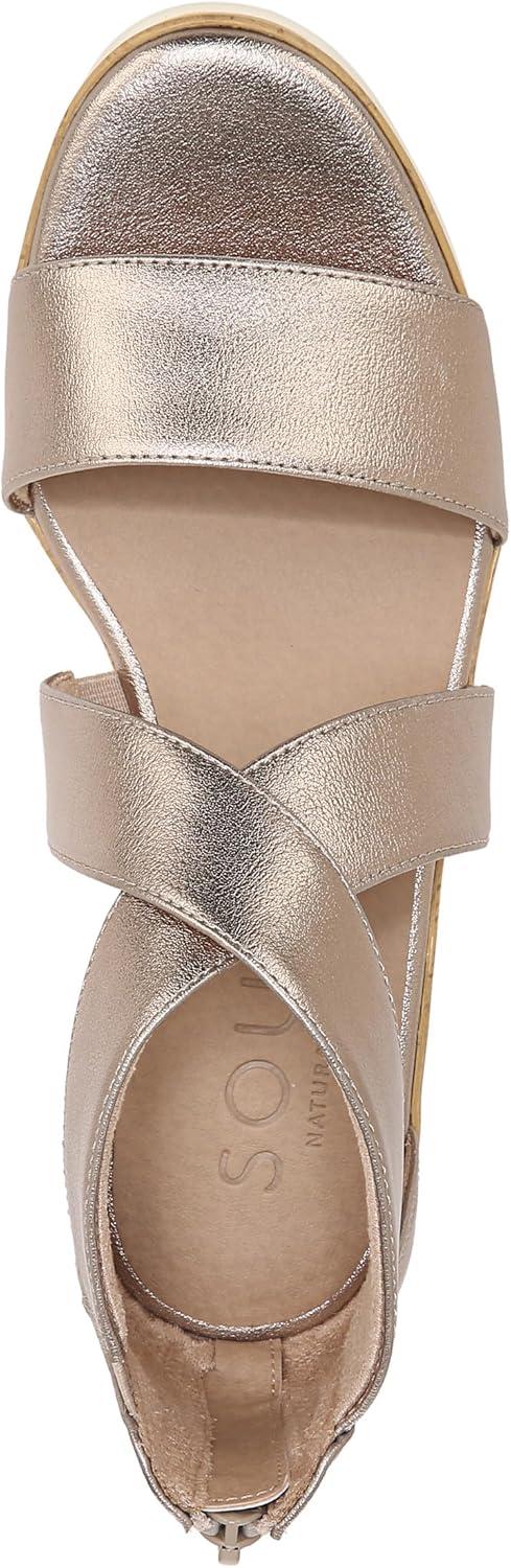 imageNaturalizer Womens Soul Goodtimes Wedge SandalWarm Silver Synthetic