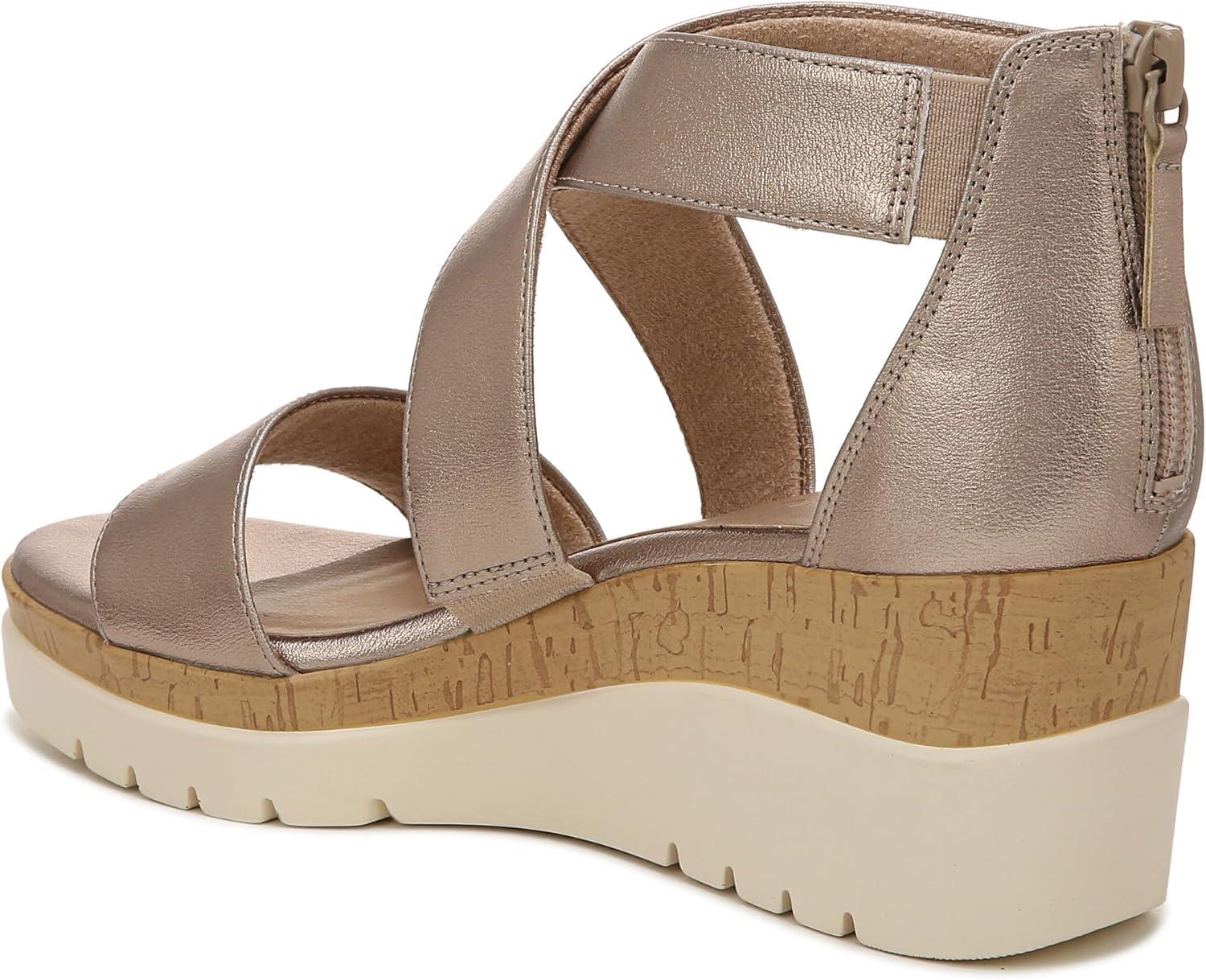 imageNaturalizer Womens Soul Goodtimes Wedge SandalWarm Silver Synthetic