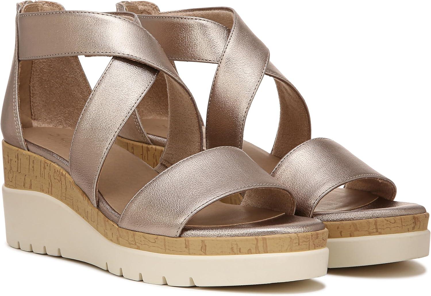 imageNaturalizer Womens Soul Goodtimes Wedge SandalWarm Silver Synthetic