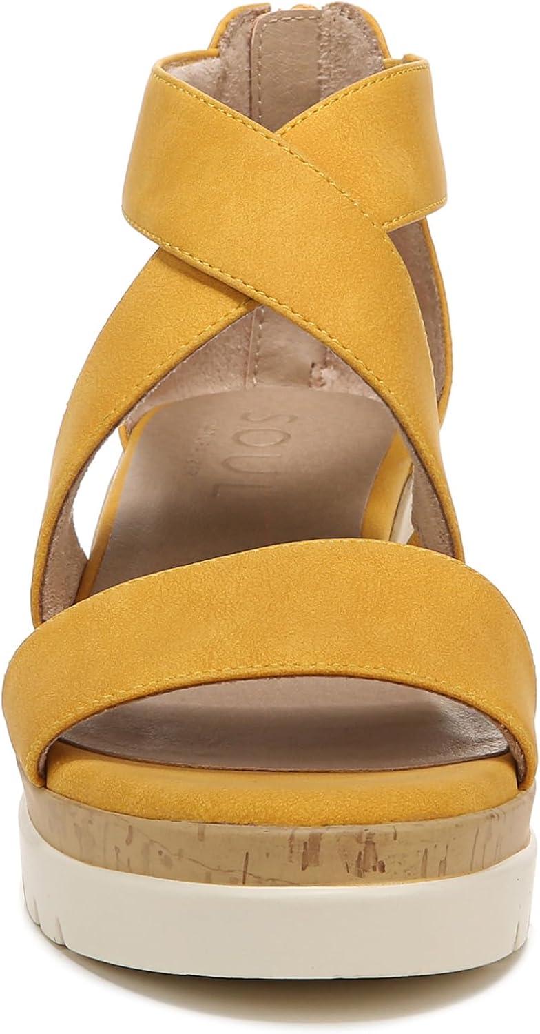 imageNaturalizer Womens Soul Goodtimes Wedge SandalYellow Faux Leather