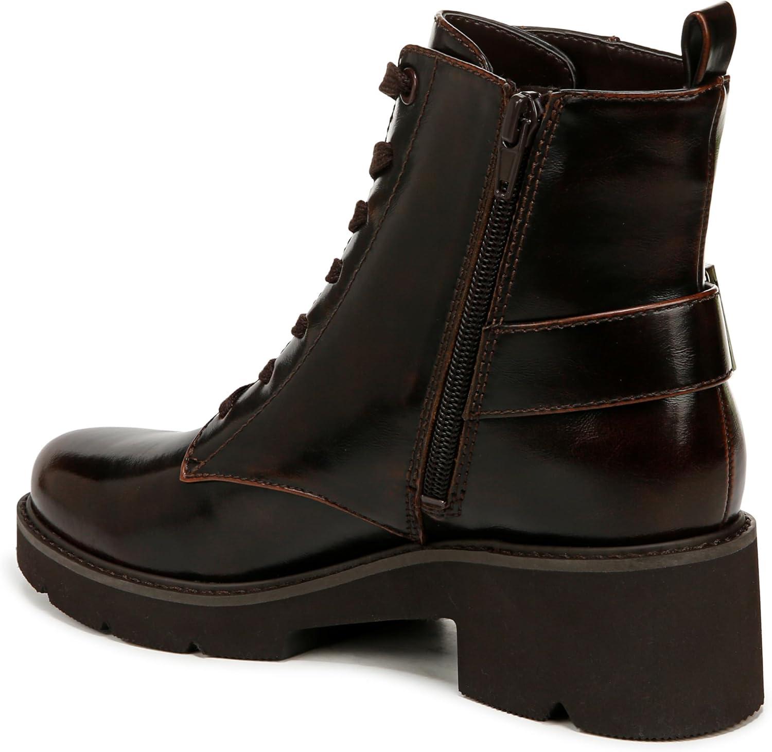 imageNaturalizer womens Cabaret Bootie Lace Up Combat BootDark Brown