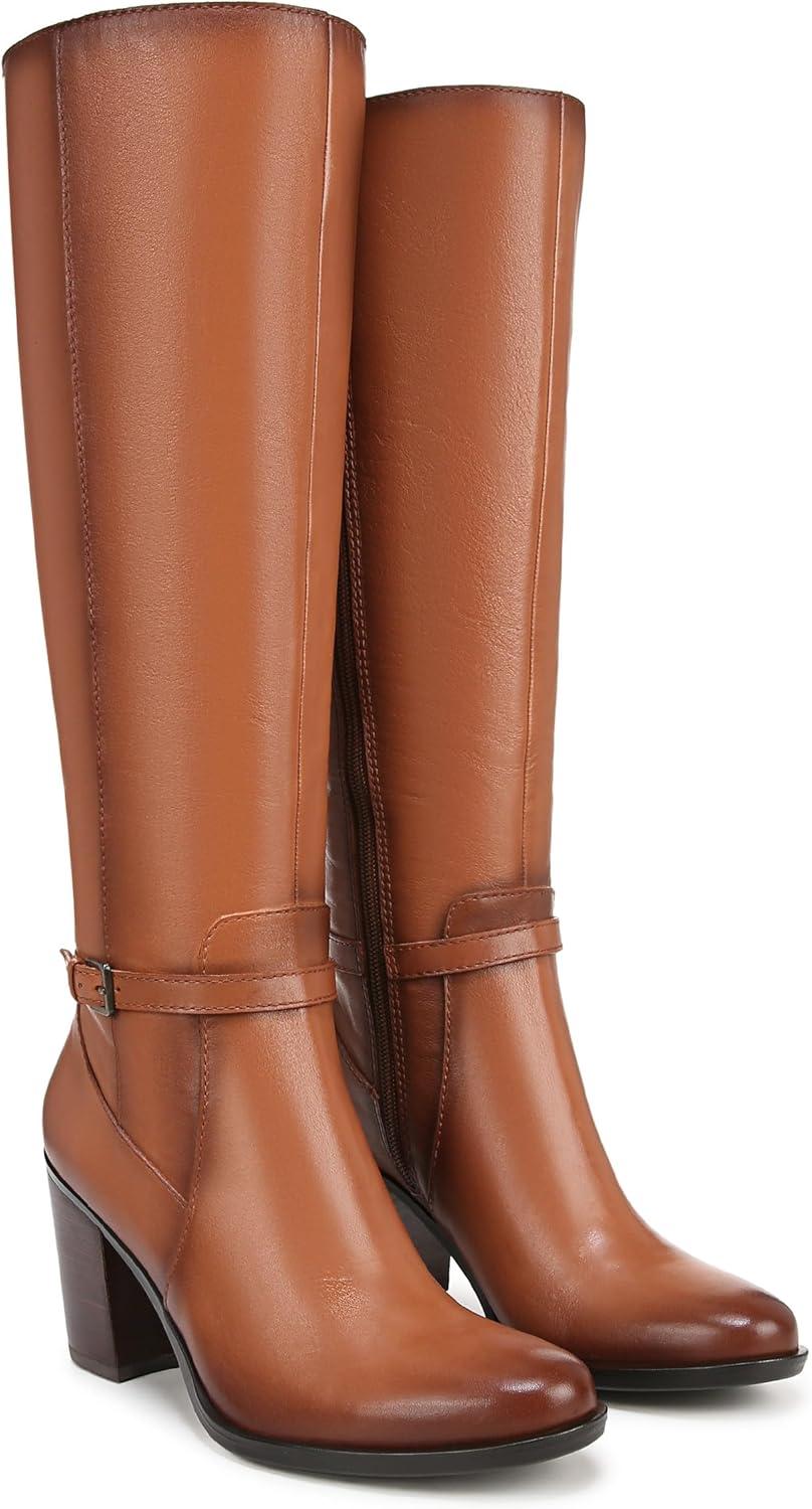 imageNaturalizer womens Kalina Knee High Tall BootsKnee High BootCider Spice Brown Leather Narrow Calf