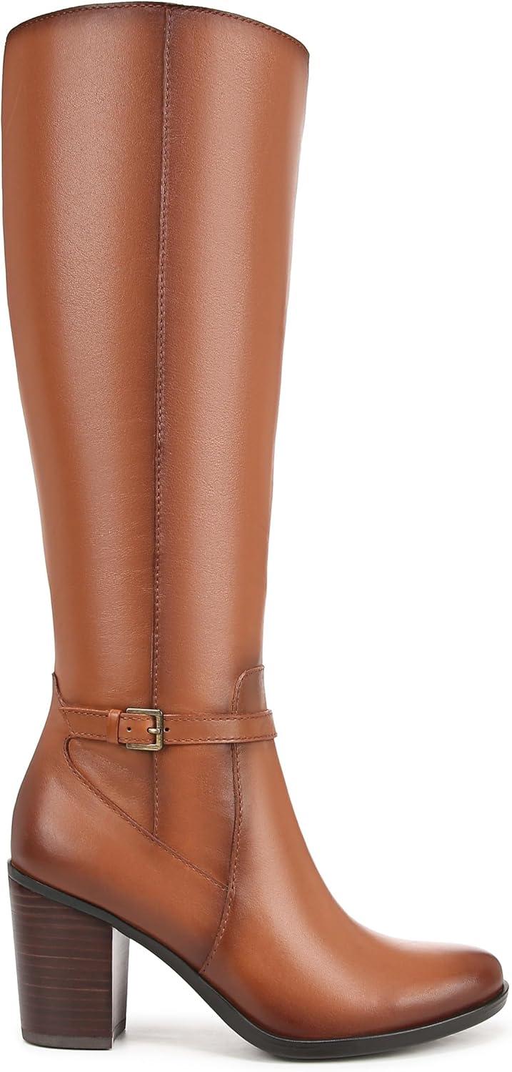 imageNaturalizer womens Kalina Knee High Tall BootsKnee High BootCider Spice Brown Leather Wide Calf