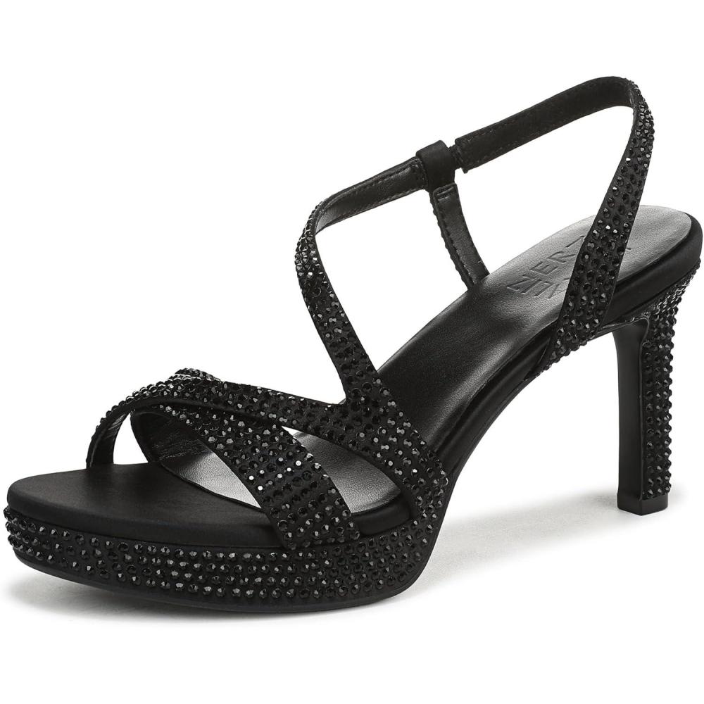 imageNaturalizer Womens Abby Heeled SandalBlack Satin