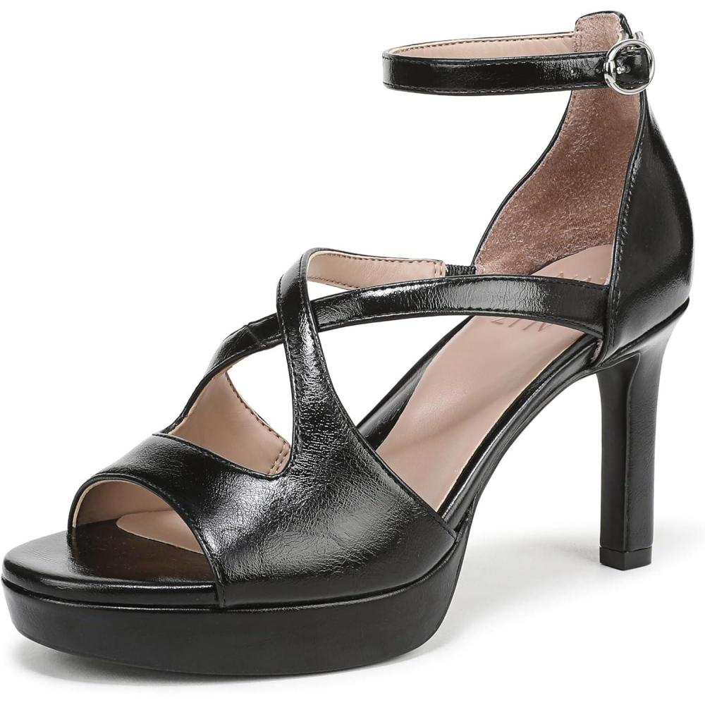 imageNaturalizer Womens Alicia Heeled SandalBlack Faux Leather