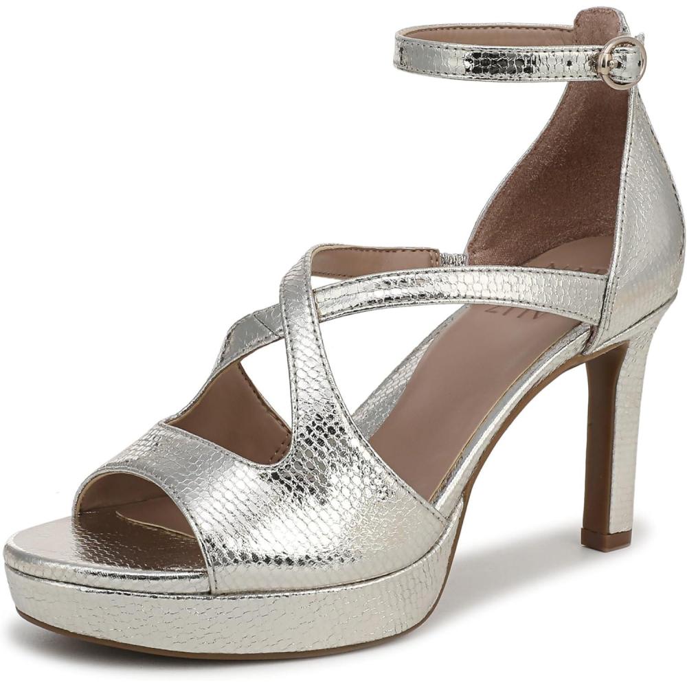 imageNaturalizer Womens Alicia Heeled SandalSilver Sand Faux Leather