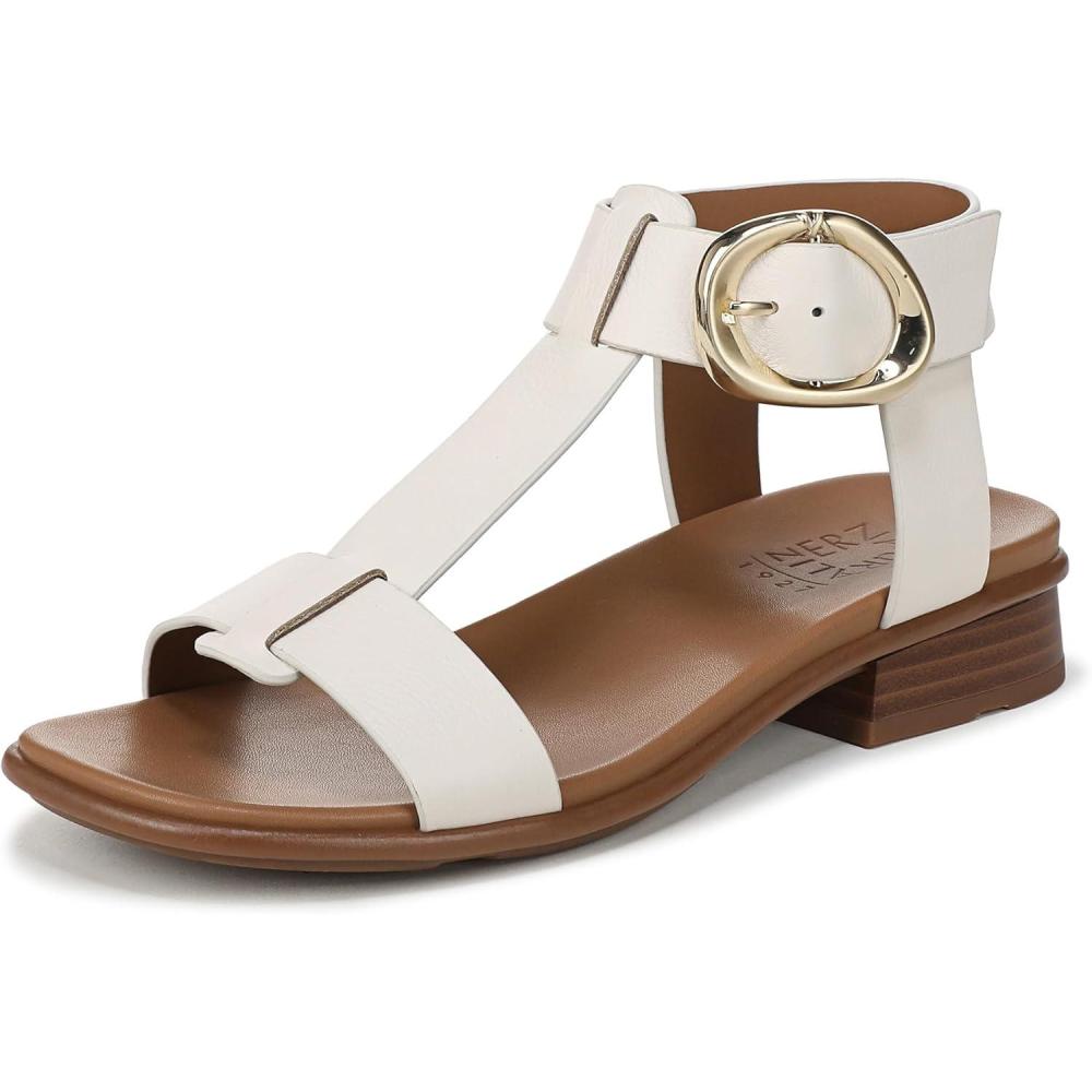 imageNaturalizer Womens Brandy Flat SandalWarm White Leather