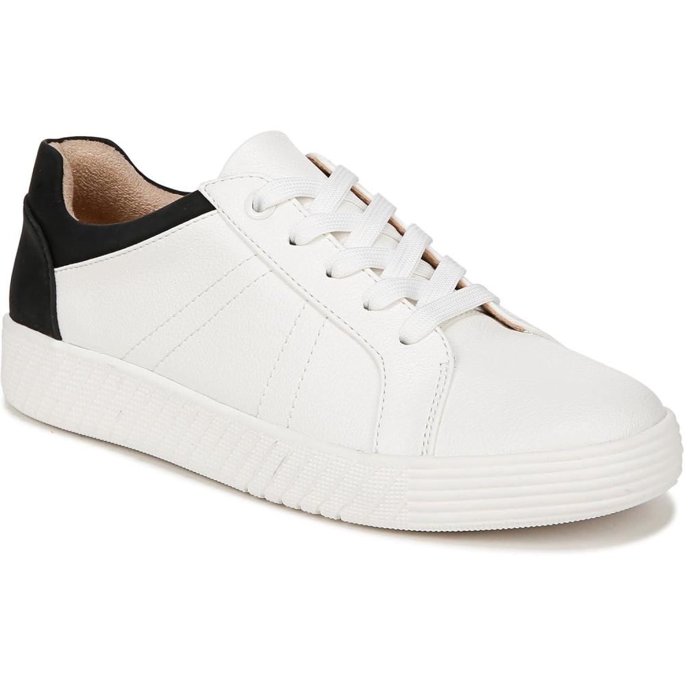 imageNaturalizer Womens Neela Lace Up SneakerWhiteBlack Faux Leather