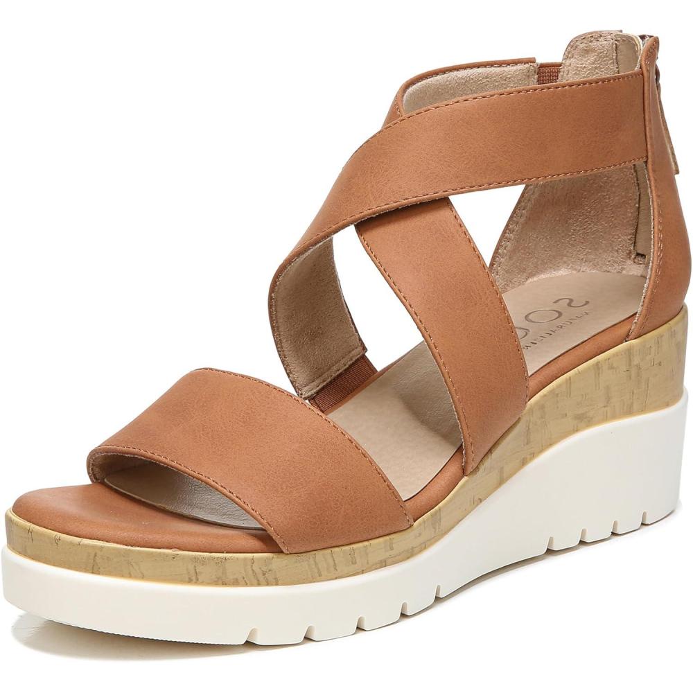 imageNaturalizer Womens Soul Goodtimes Wedge SandalToffee Brown Synthetic