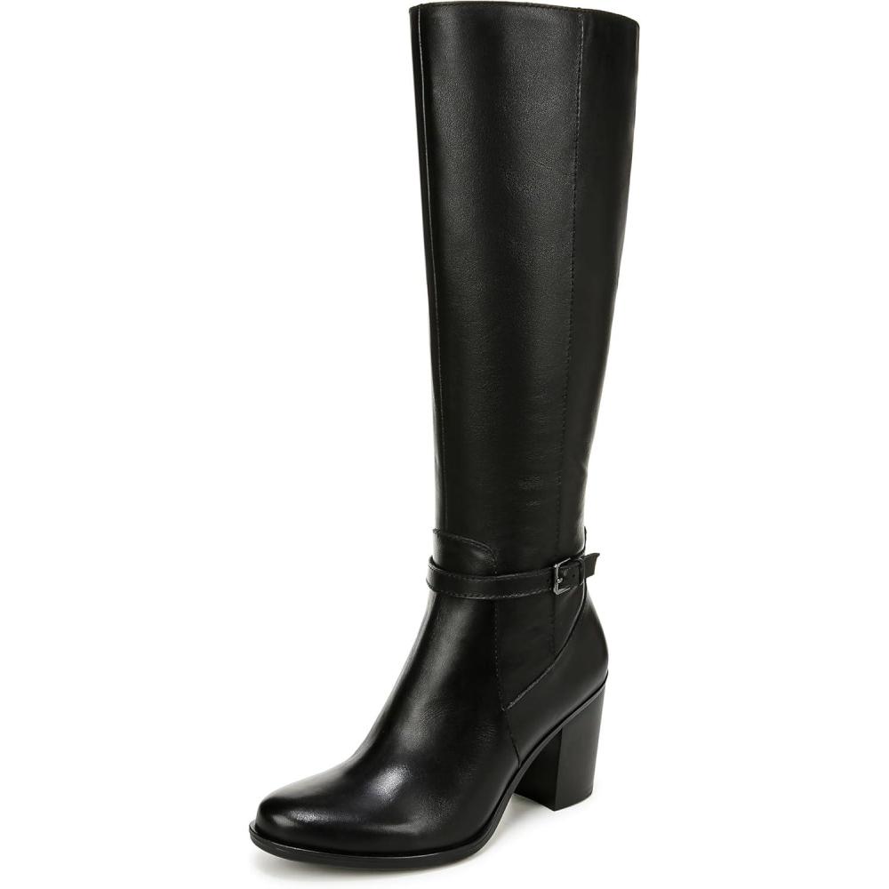 imageNaturalizer womens Kalina Knee High Tall BootsKnee High BootBlack Leather Wide Calf