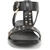 imageNaturalizer Womens Brandy Flat SandalBlack Studded Leather