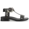imageNaturalizer Womens Brandy Flat SandalBlack Studded Leather