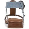 imageNaturalizer Womens Brandy Flat SandalDenim Blue Studded Nubuck