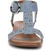 imageNaturalizer Womens Brandy Flat SandalDenim Blue Studded Nubuck