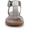imageNaturalizer Womens Brandy Flat SandalSoft Pewter Silver Leather