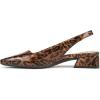 imageNaturalizer Womens Ginger Snip Toe Slingbacks PumpCheetah Patent Brown