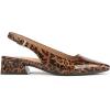imageNaturalizer Womens Ginger Snip Toe Slingbacks PumpCheetah Patent Brown