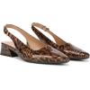 imageNaturalizer Womens Ginger Snip Toe Slingbacks PumpCheetah Patent Brown