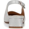 imageNaturalizer Womens Ginger Snip Toe Slingbacks PumpSilver Textured Metallic